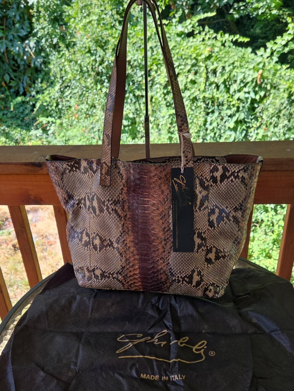 NWT-Giorgios Of palm Beach Autentic Python Leather Shoulder Bag